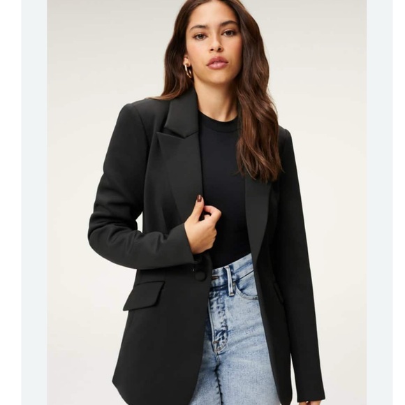 Good American Jackets & Blazers - New Good American Scuba Blazer Black Size Large 3 NWT Stitch Fix No flaws